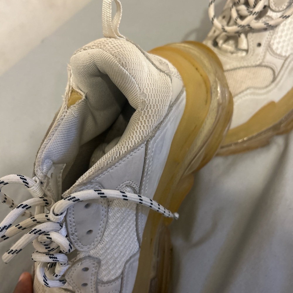 Balenciaga White and Tan Sneakers - Picture 1 of 4
